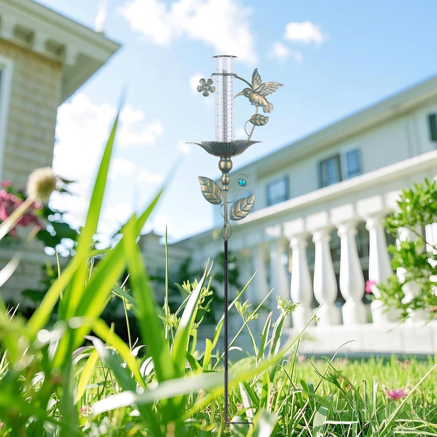 Pluviómetro Exterior Fastruggle Colibrí 17.78 cm Ajustable