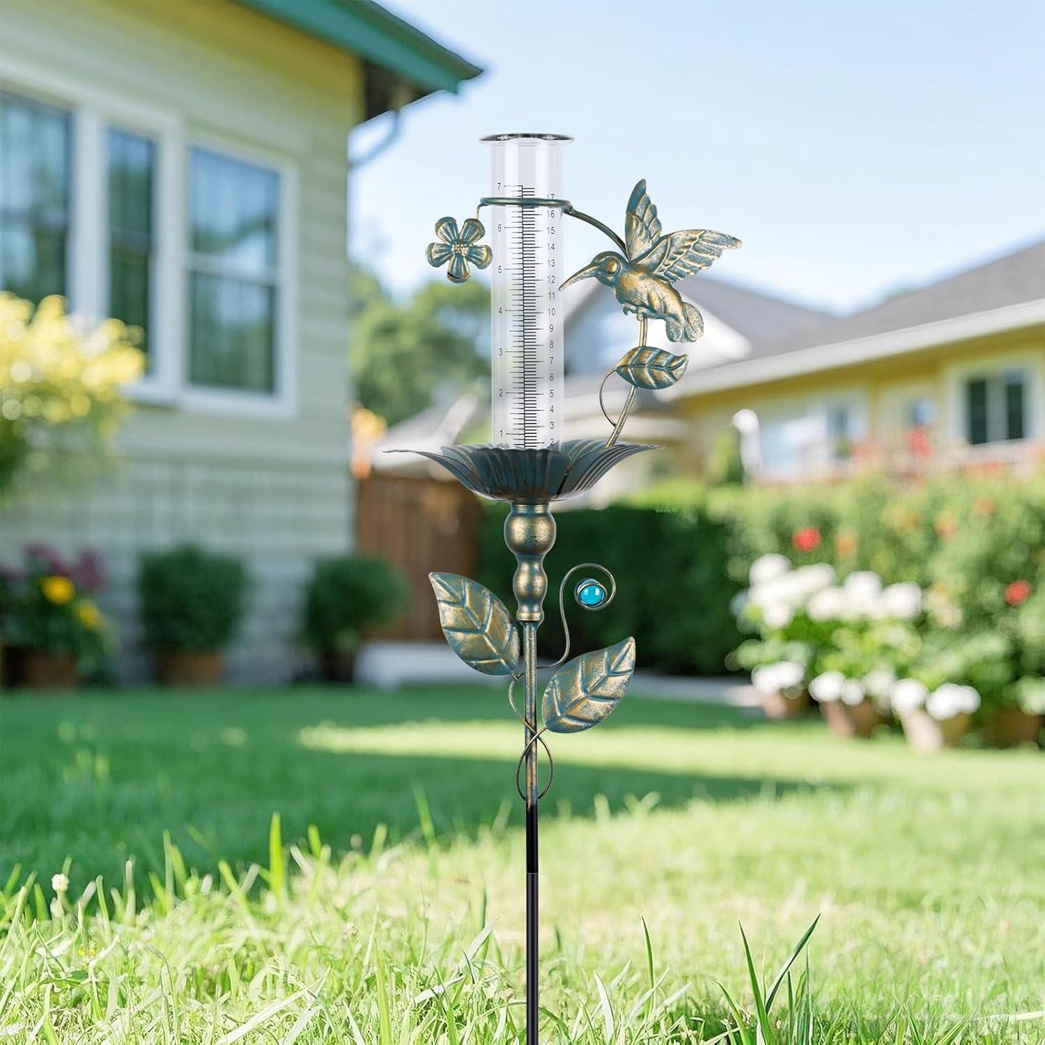 Pluviómetro Exterior Fastruggle Colibrí 17.78 cm Ajustable