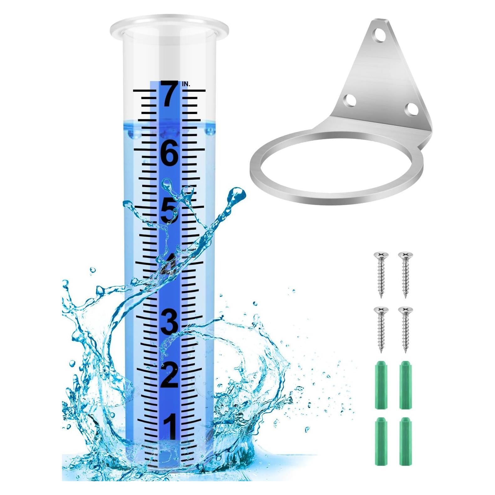 Medidor de Lluvia PACETAP 17.78 cm con Soporte Acero Inoxidable
