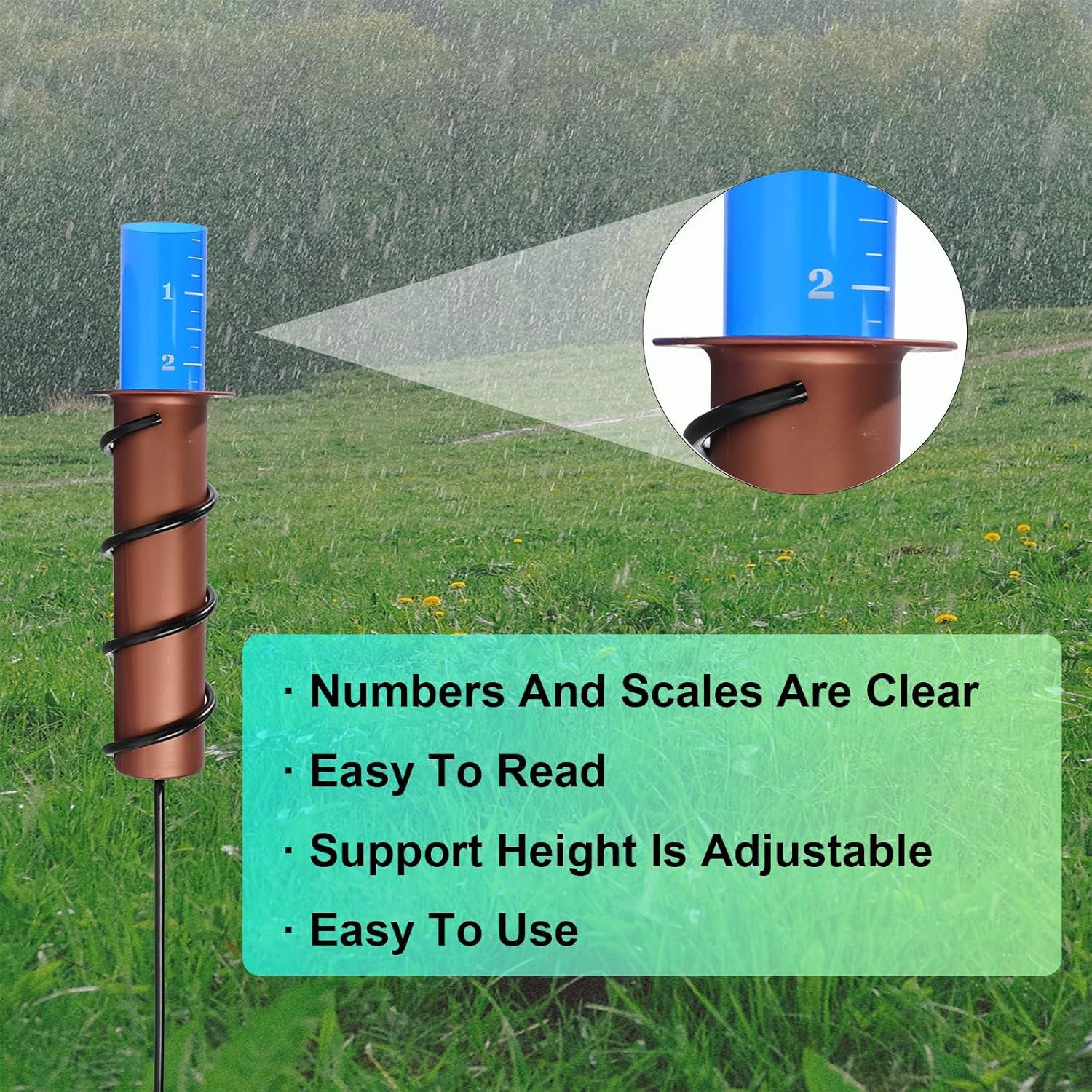 Medidor de lluvia PoJuzile 42 cm a prueba de congelación para jardín