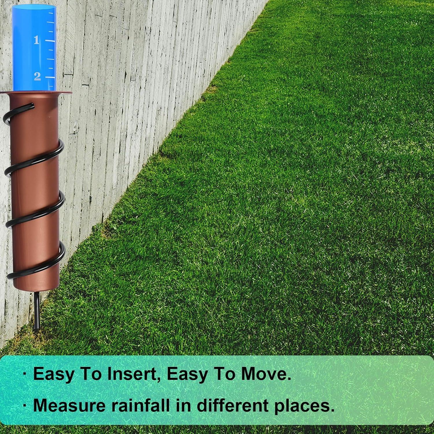 Medidor de lluvia PoJuzile 42 cm a prueba de congelación para jardín