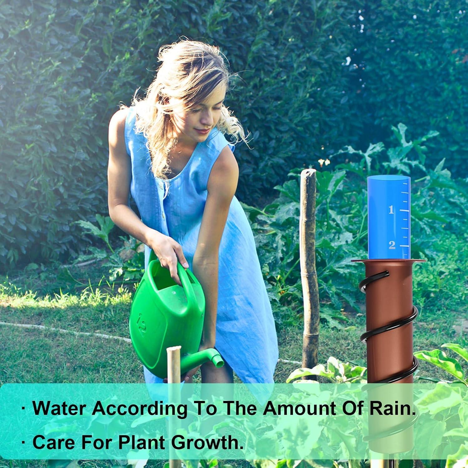 Medidor de lluvia PoJuzile 42 cm a prueba de congelación para jardín