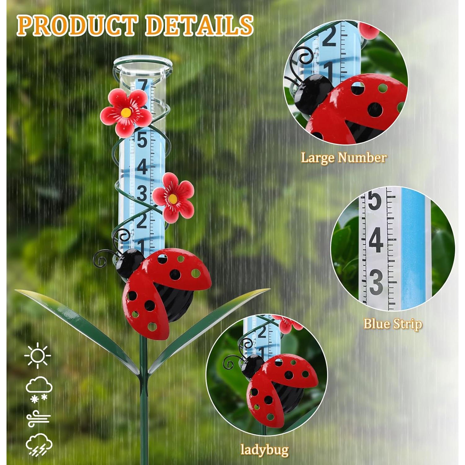 Medidor de Lluvia Decorativo WONDER GARDEN 88.9 cm Rojo