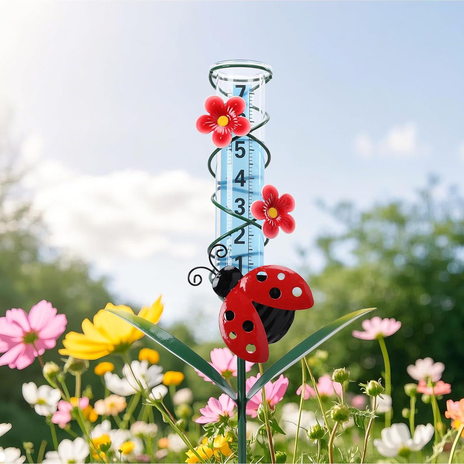 Medidor de Lluvia Decorativo WONDER GARDEN 88.9 cm Rojo