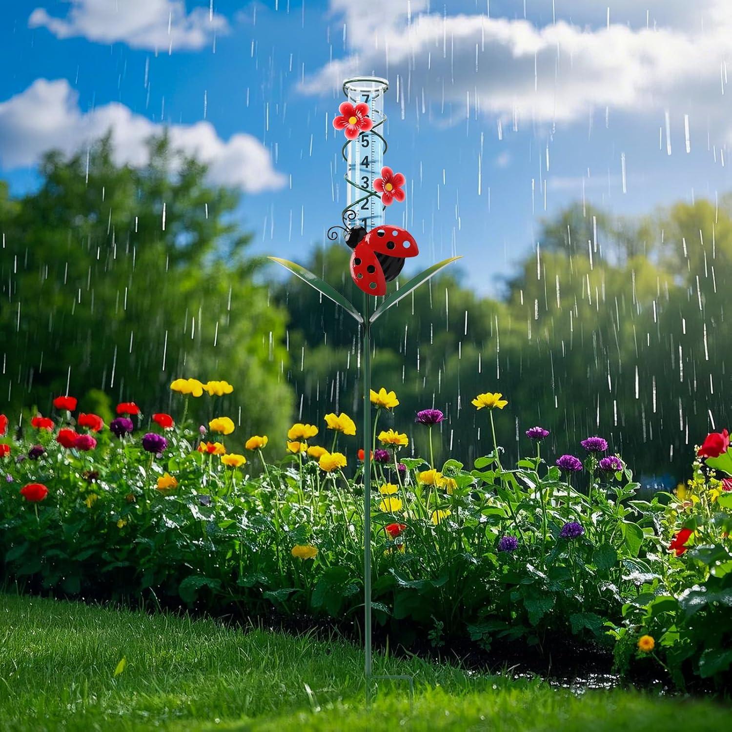 Medidor de Lluvia Decorativo WONDER GARDEN 88.9 cm Rojo