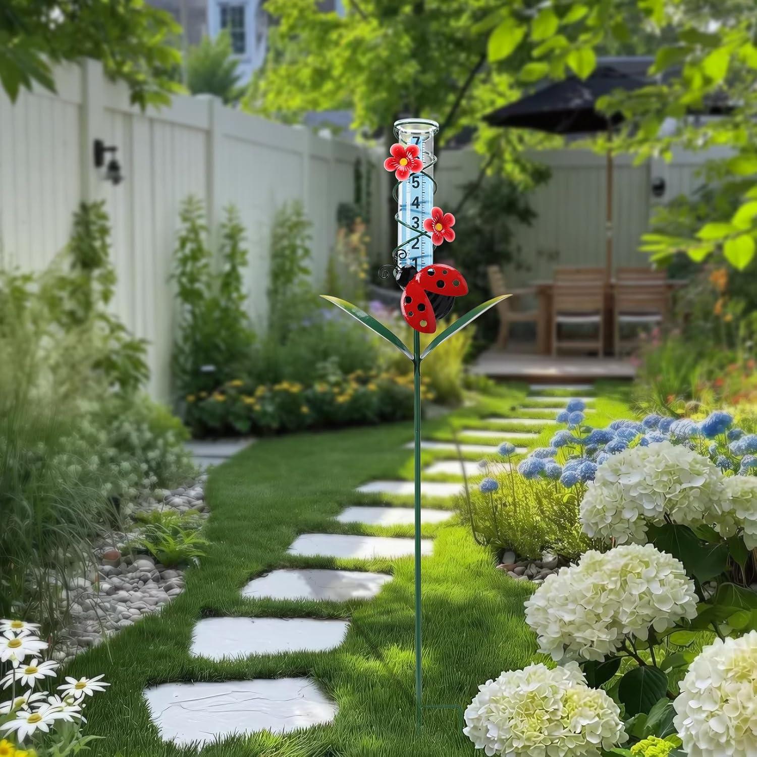 Medidor de Lluvia Decorativo WONDER GARDEN 88.9 cm Rojo