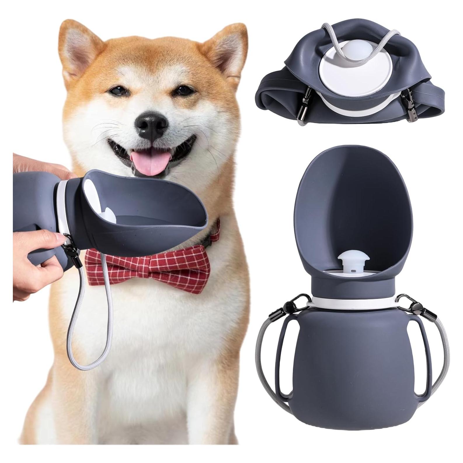 Botella de Agua Plegable para Perros NVTED 800ml a Prueba de Fugas