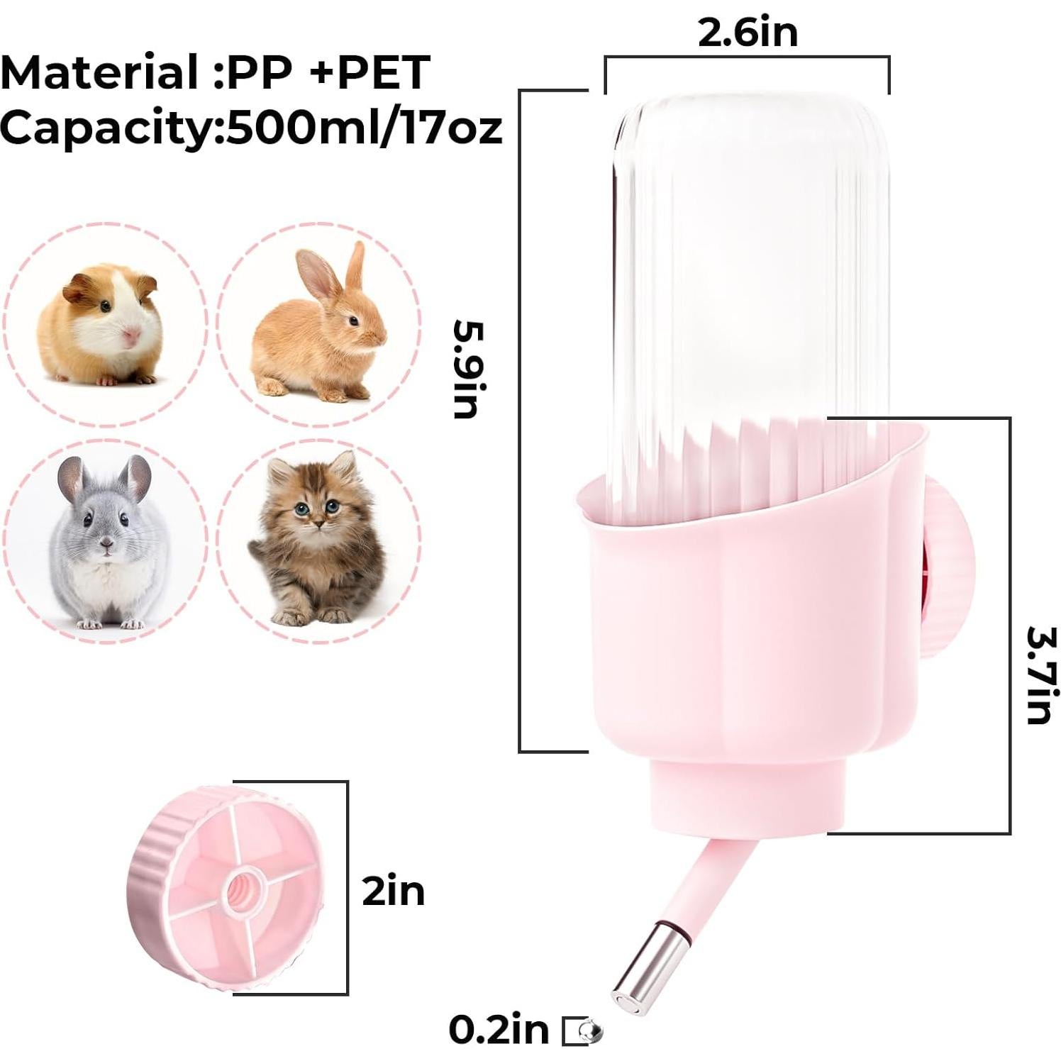 Botella de Agua para Mascotas Mini&moe 500ml Sin Goteo BPA