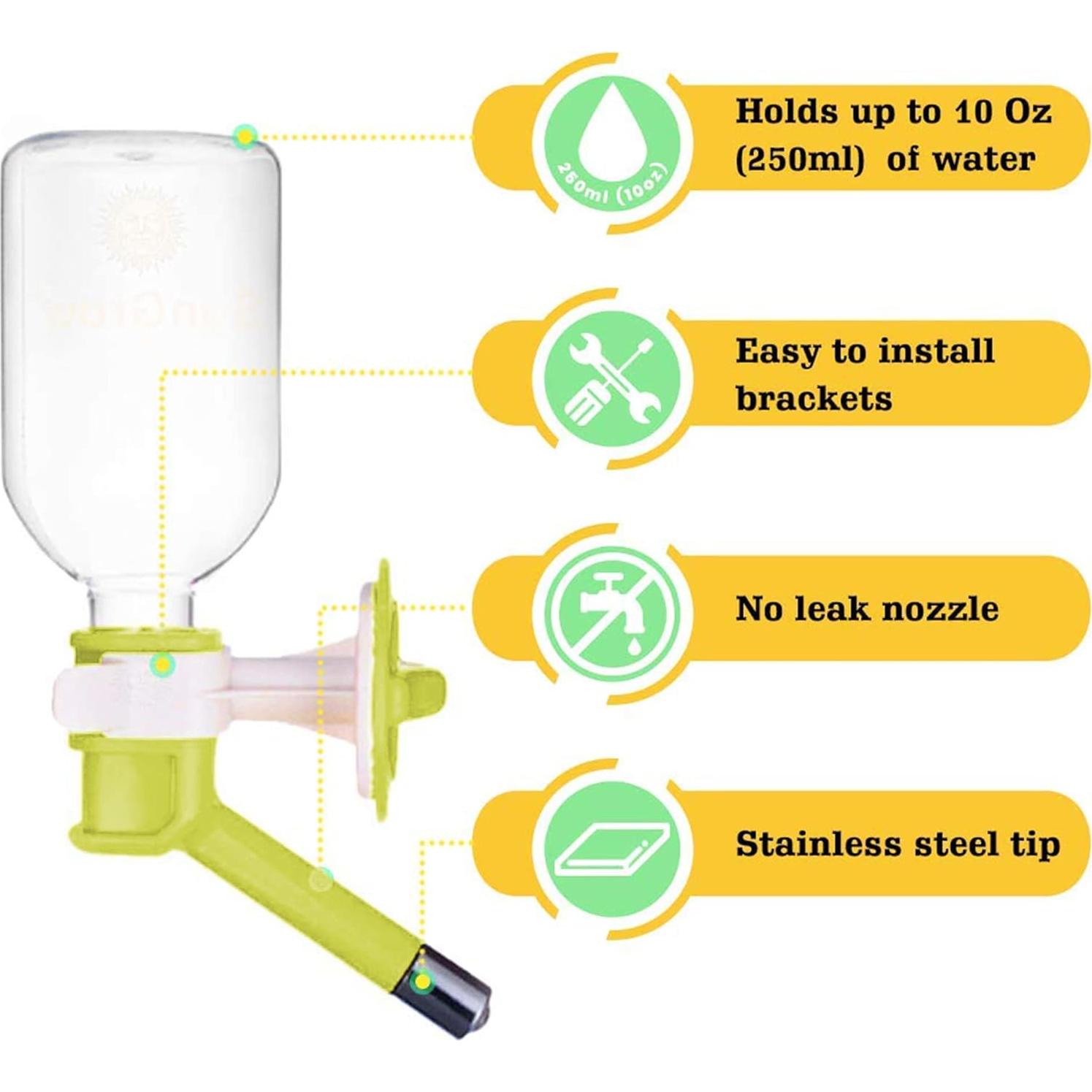 Botella de Agua para Mascotas SunGrow 296 ml Sin Goteo