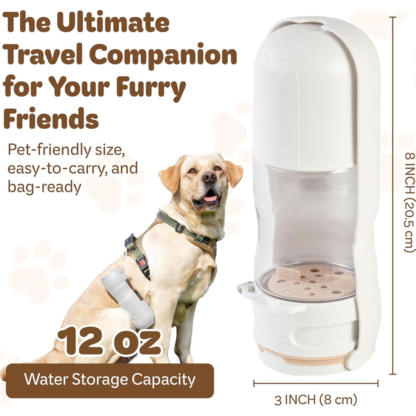 Dispensador 2 en 1 de Agua y Comida para Mascotas Desired Things - Blanco