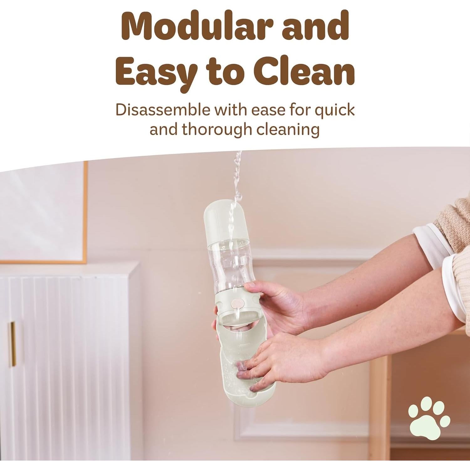 Dispensador 2 en 1 de Agua y Comida para Mascotas Desired Things - Blanco