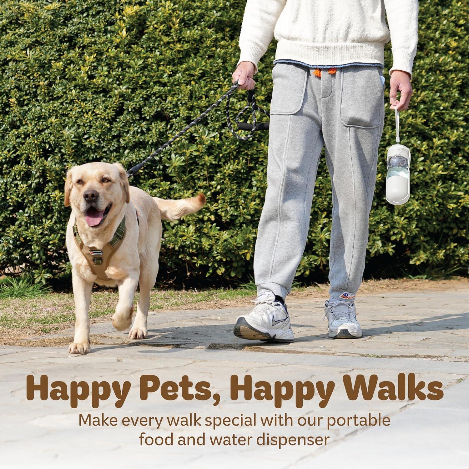 Dispensador 2 en 1 de Agua y Comida para Mascotas Desired Things - Blanco