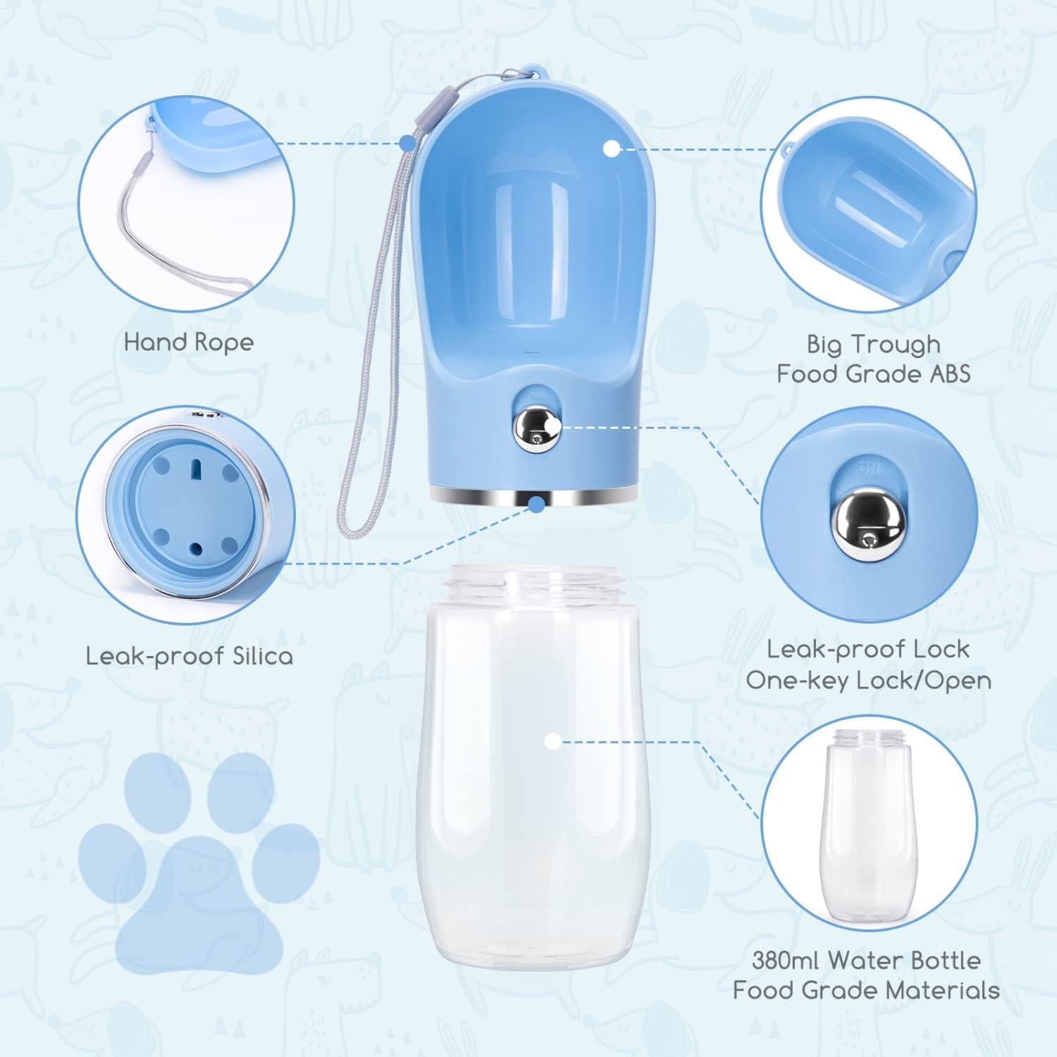 Botella de Agua para Perros Nobleza 0.38L a Prueba de Fugas