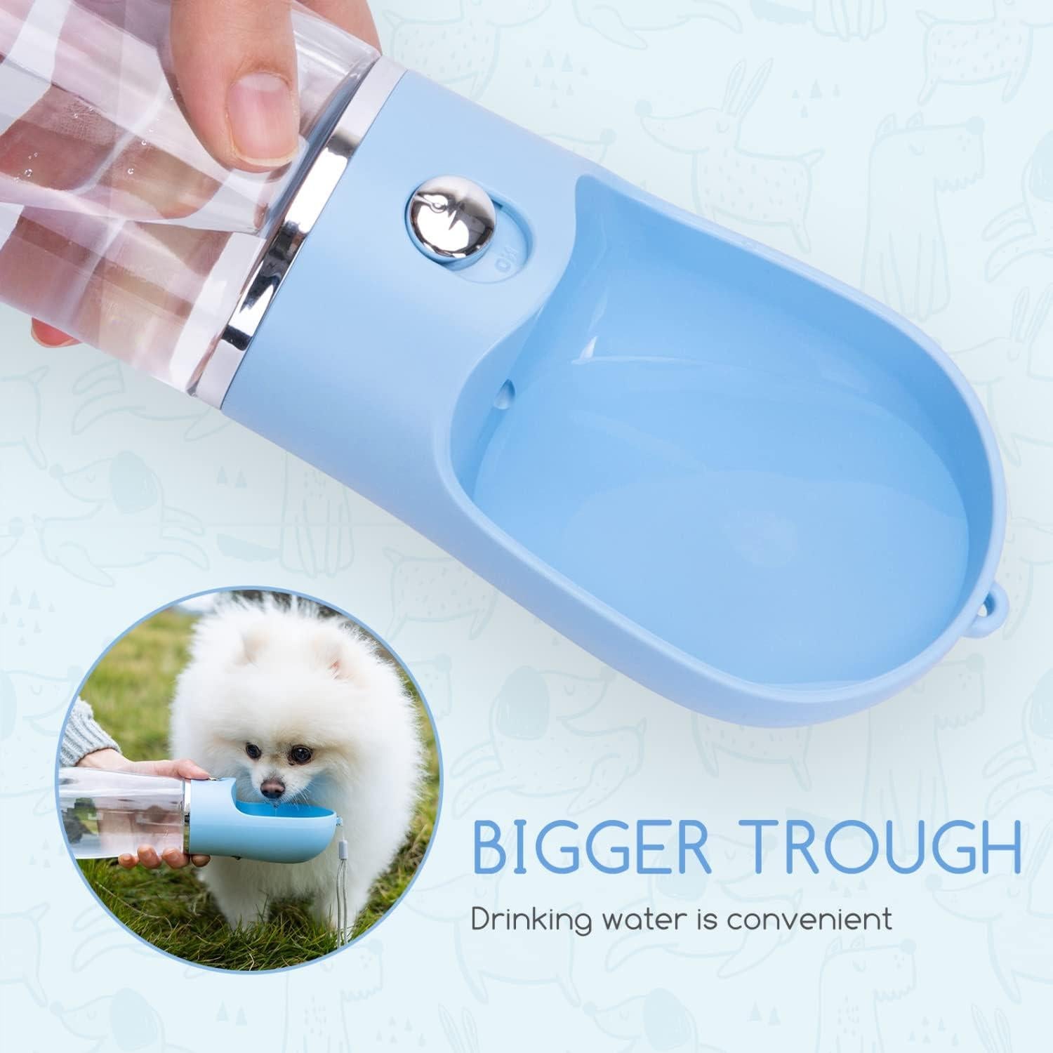 Botella de Agua para Perros Nobleza 0.38L a Prueba de Fugas