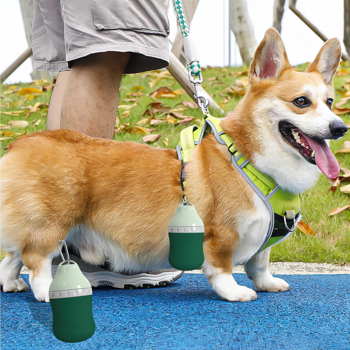 Botella de Agua para Perros Zazoot 400 ml Plegable Verde