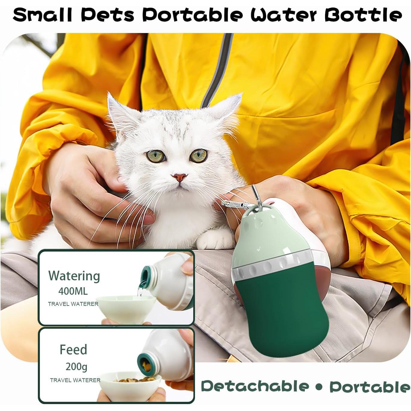 Botella de Agua para Perros Zazoot 400 ml Plegable Verde