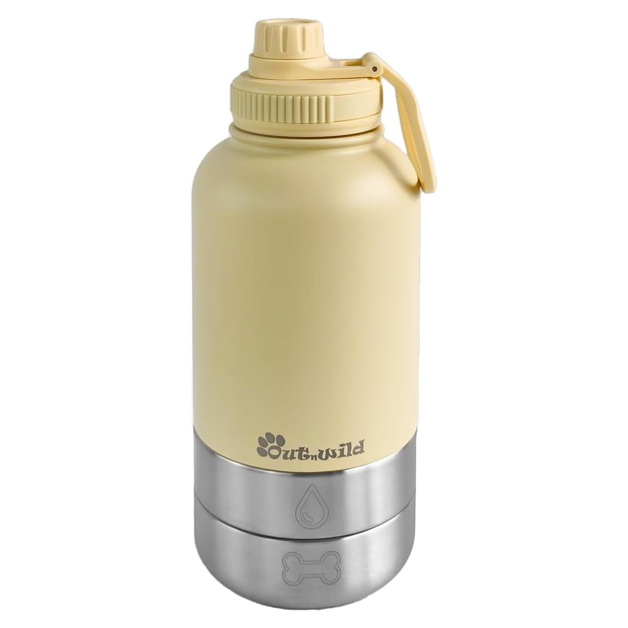 Botella de Agua Aislada para Perros Out 'N Wild 0.95L Beige