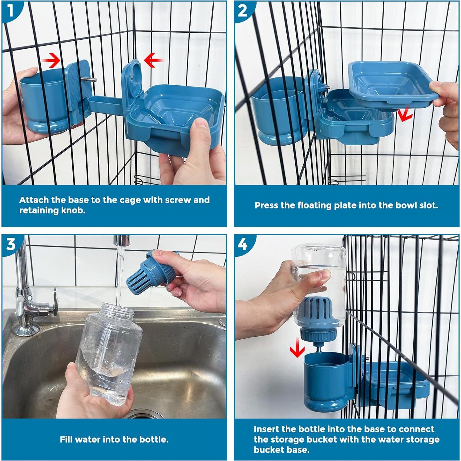 Dispensador de Agua para Mascotas VANNON 750ml Antidesbordamiento