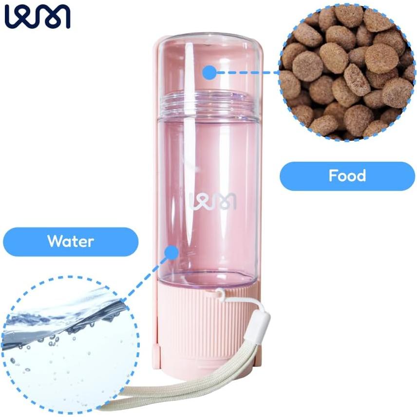 Dispensador de Agua para Perros PAWMERCE Plegable Rosa 190g