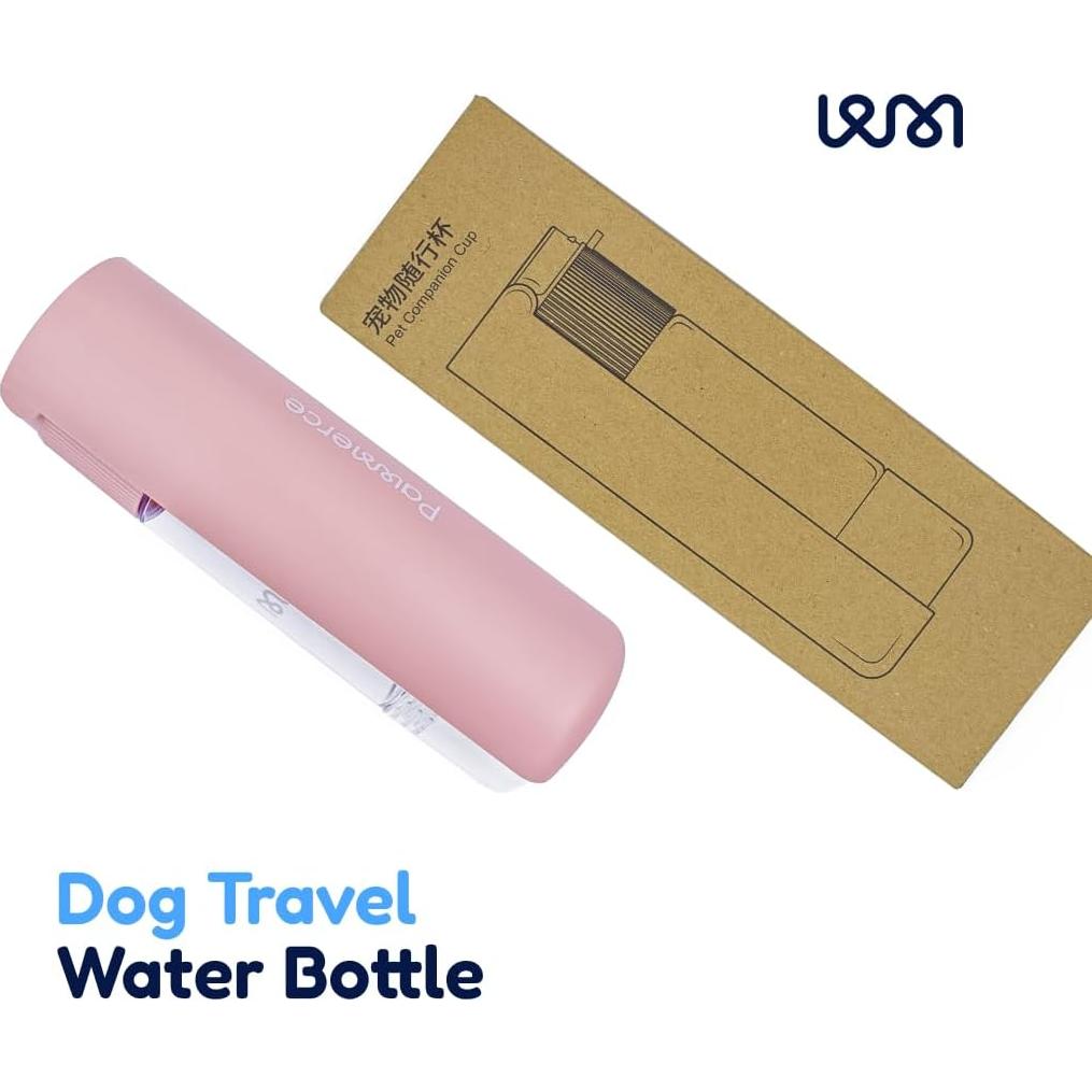 Dispensador de Agua para Perros PAWMERCE Plegable Rosa 190g