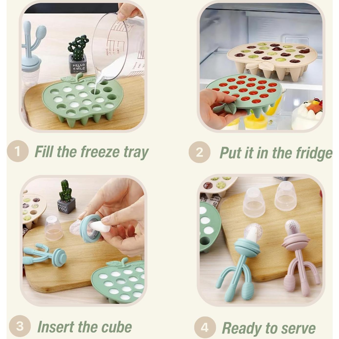 Moldes de Paletas y Chupete Alimentador PandaEar - 2 Paquetes