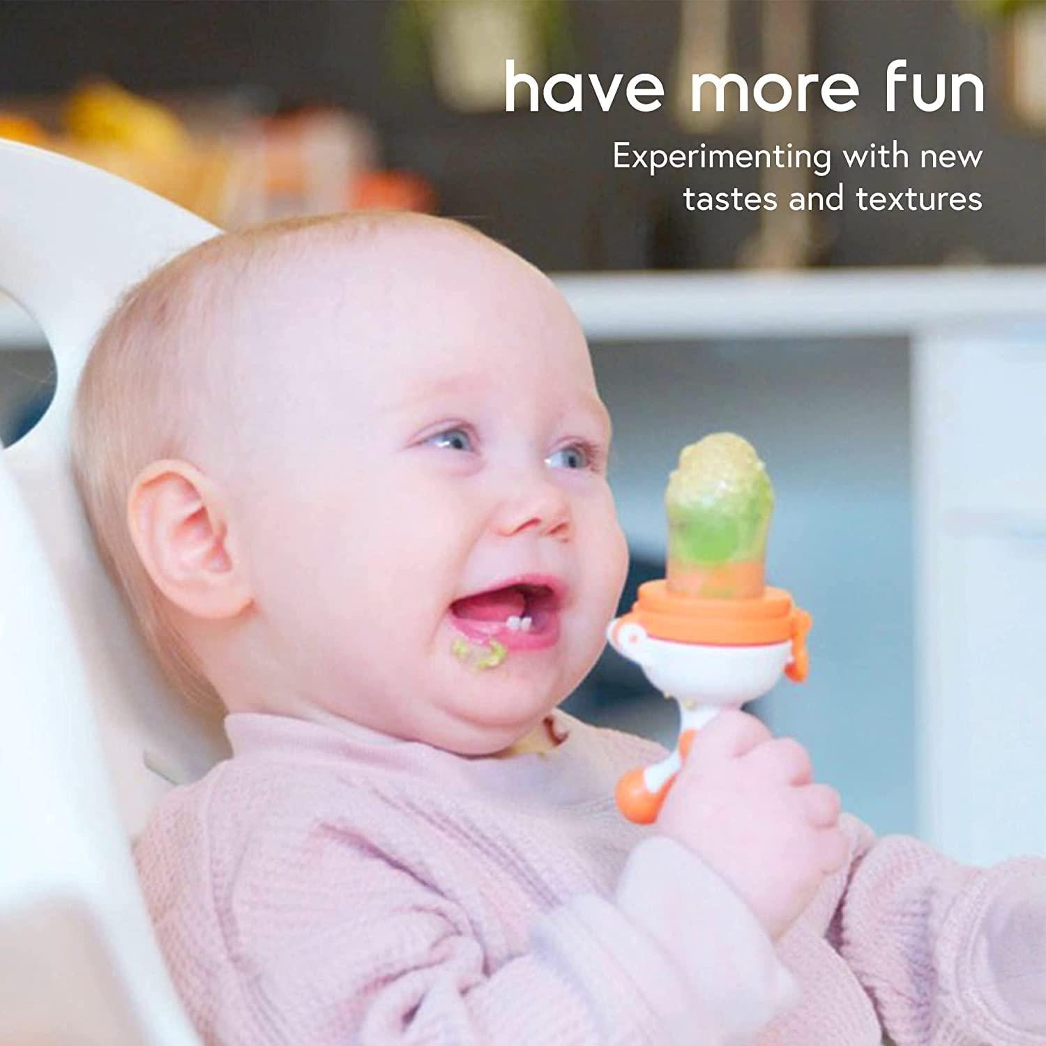 Alimentador de Frutas para Bebés Fruuti Quark - Silicona Segura