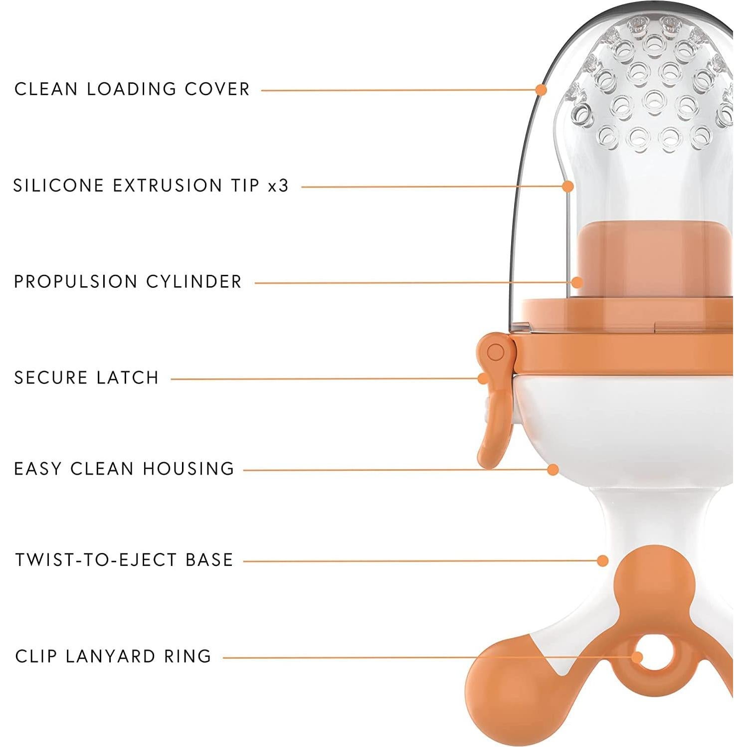 Alimentador de Frutas para Bebés Fruuti Quark - Silicona Segura