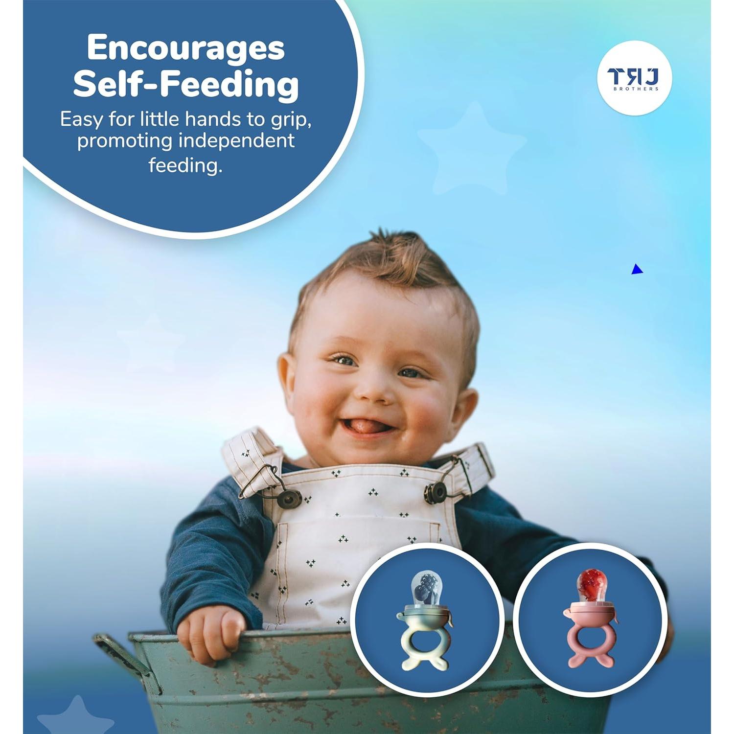 Chupete Alimentador de Frutas TRJ Brothers 2 Pcs - Silicona Segura