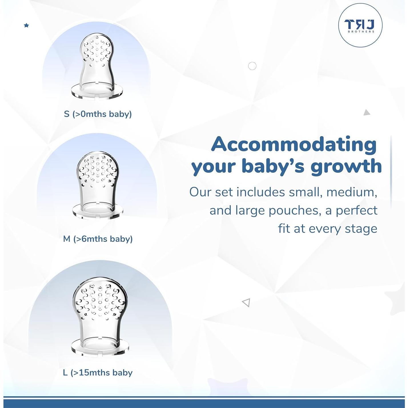 Chupete Alimentador de Frutas TRJ Brothers 2 Pcs - Silicona Segura