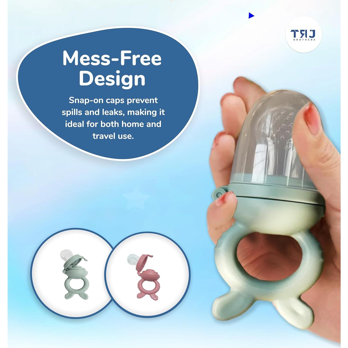 Chupete Alimentador de Frutas TRJ Brothers 2 Pcs - Silicona Segura