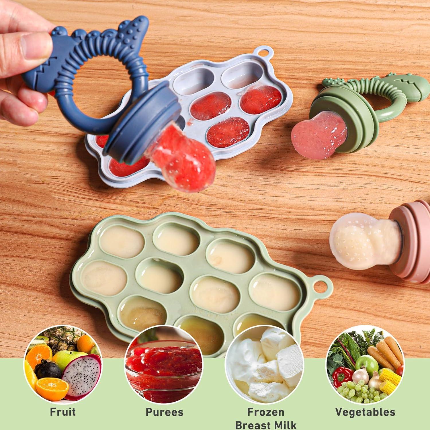 Moldes de Popsicle y Alimentador de Frutas Btrfe - Silicona Segura