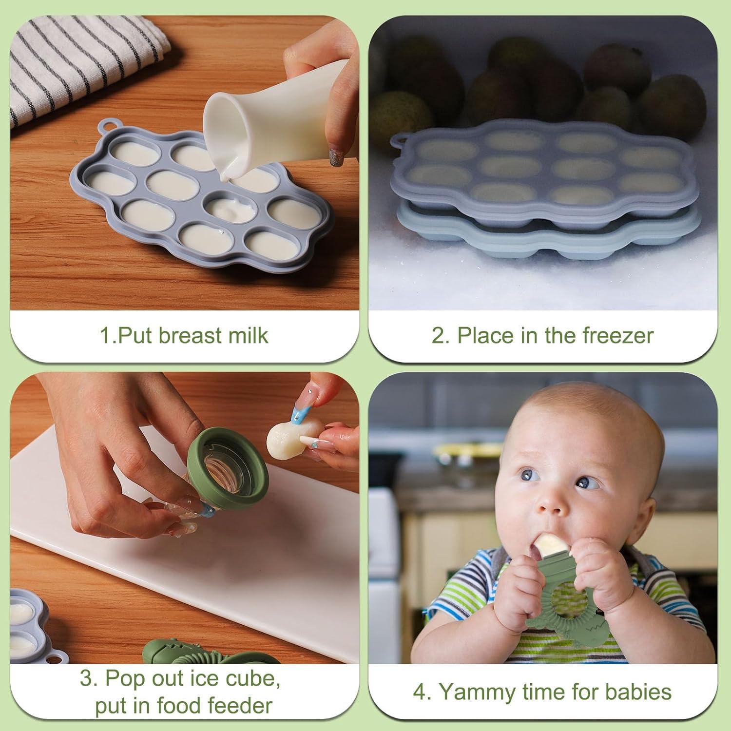 Moldes de Popsicle y Alimentador de Frutas Btrfe - Silicona Segura