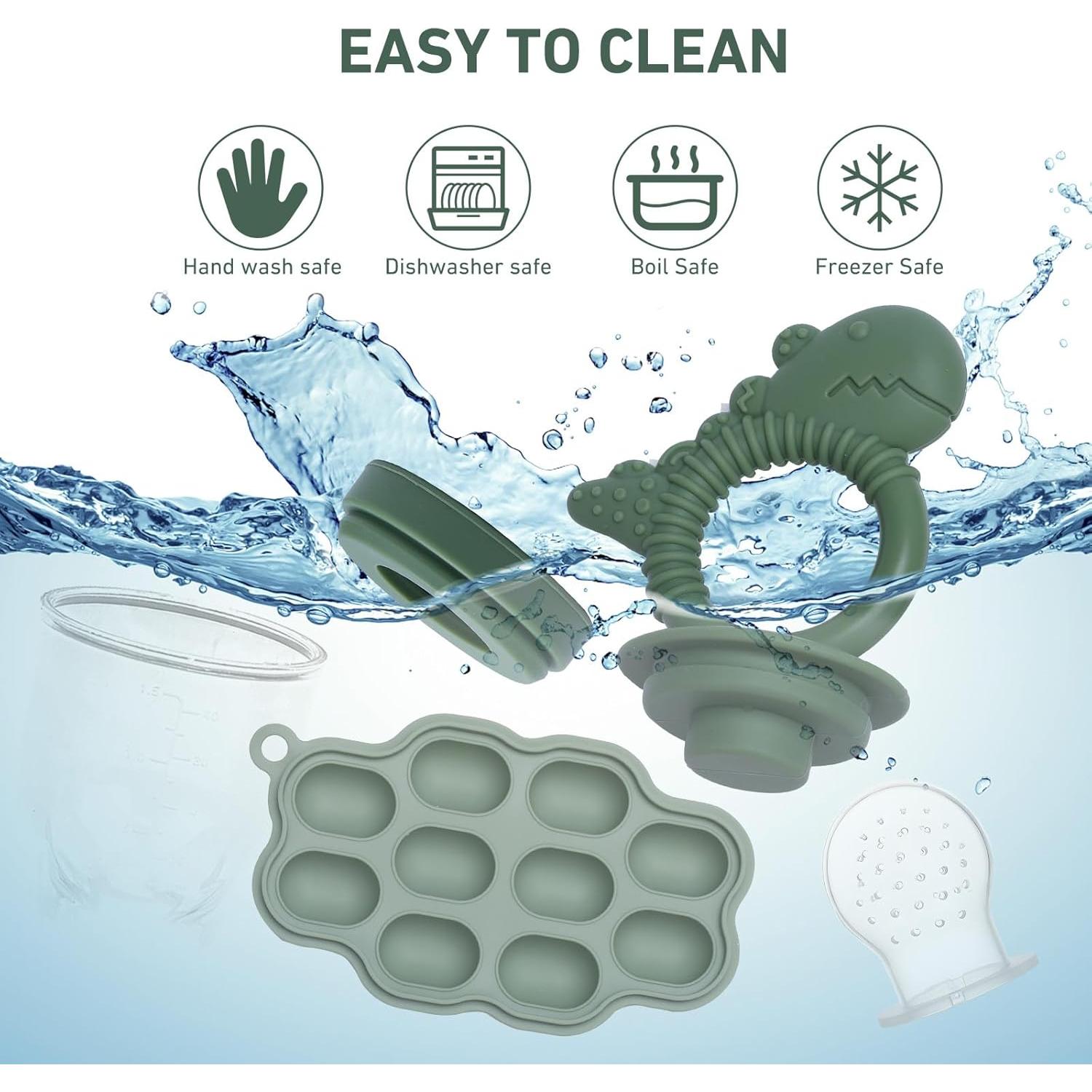 Moldes de Popsicle y Alimentador de Frutas Btrfe - Silicona Segura