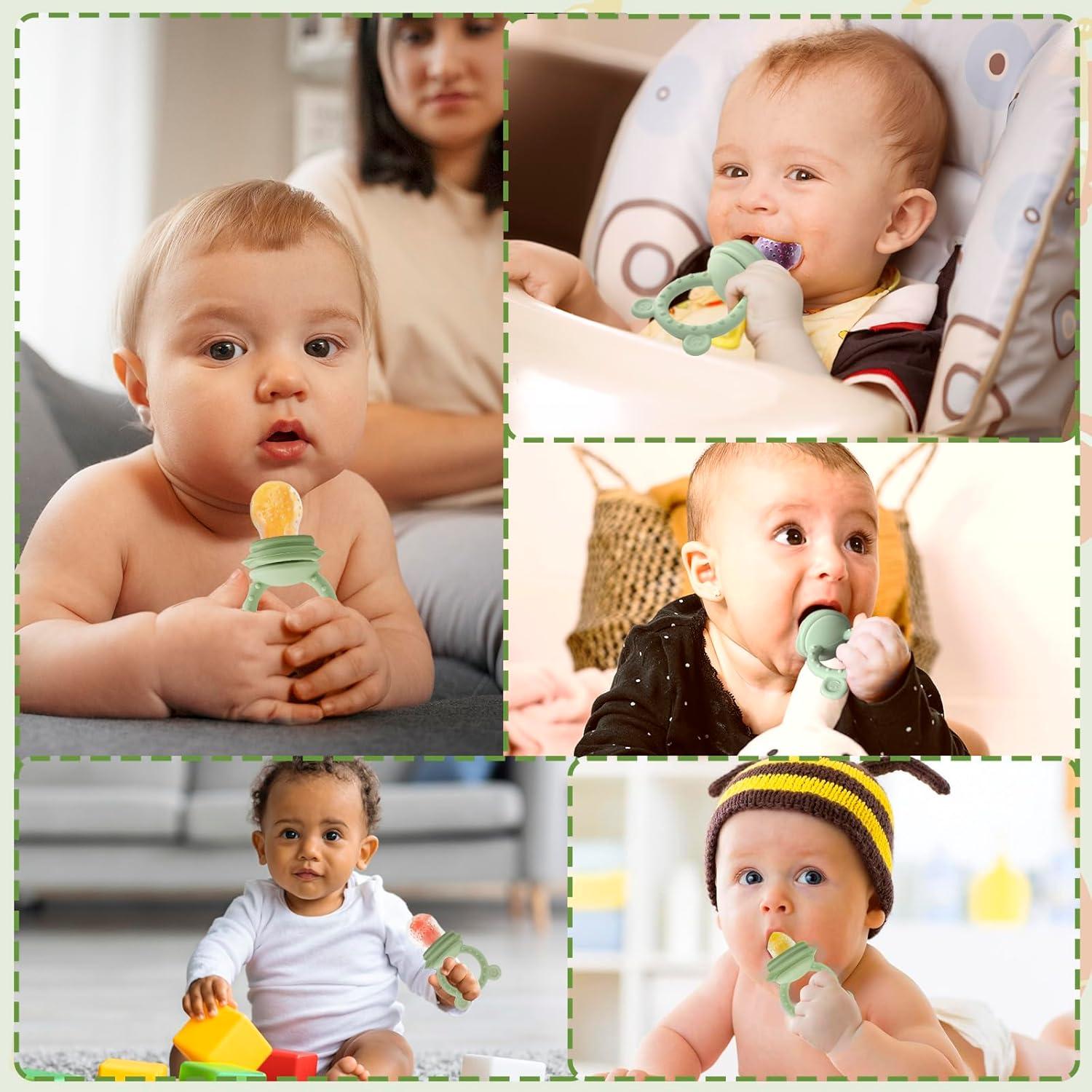 Alimentador de Frutas JEXFUN de Silicona para Bebés 4 Meses+