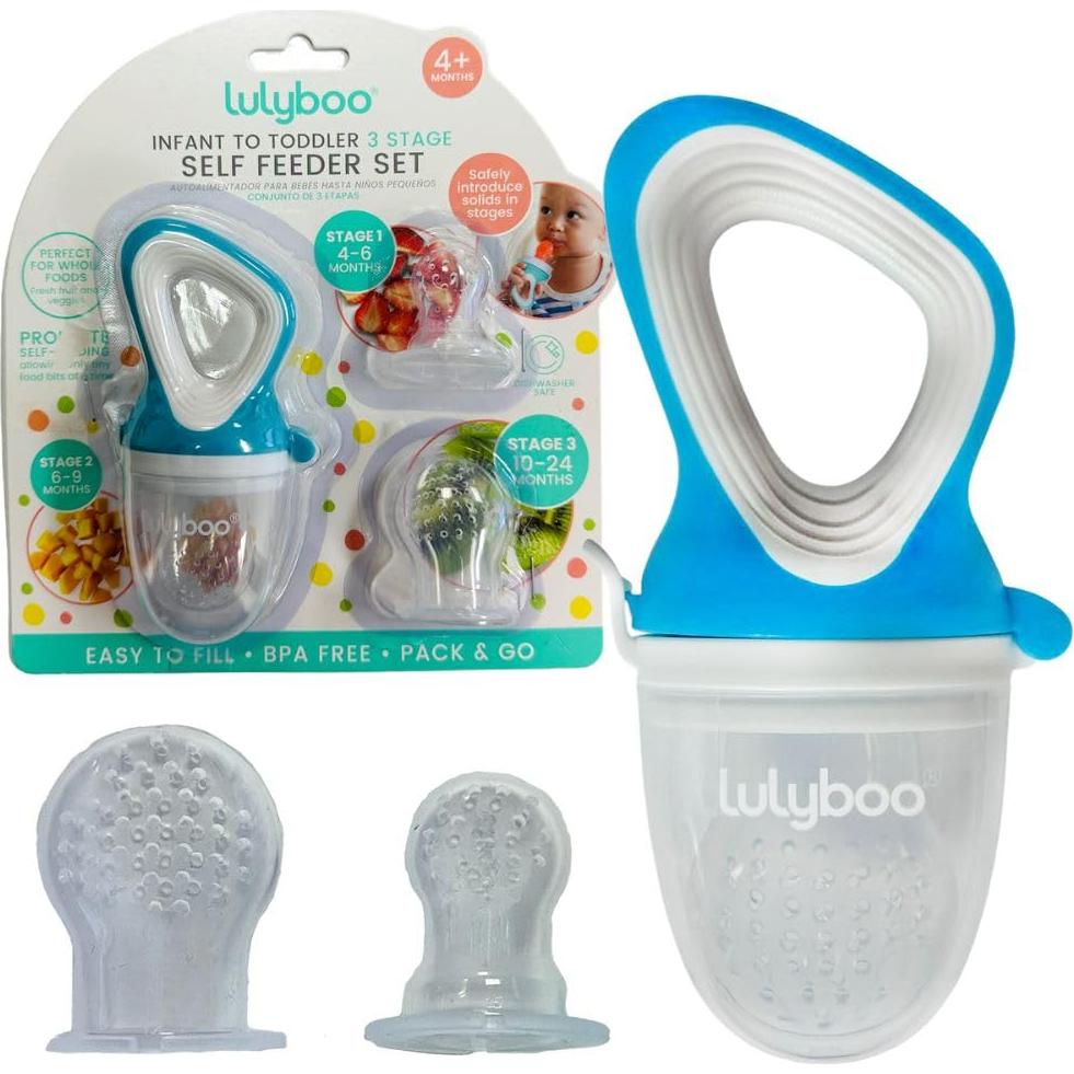 Alimentador de Frutas y Purés Lulyboo 3 Etapas Silicona BPA Libre