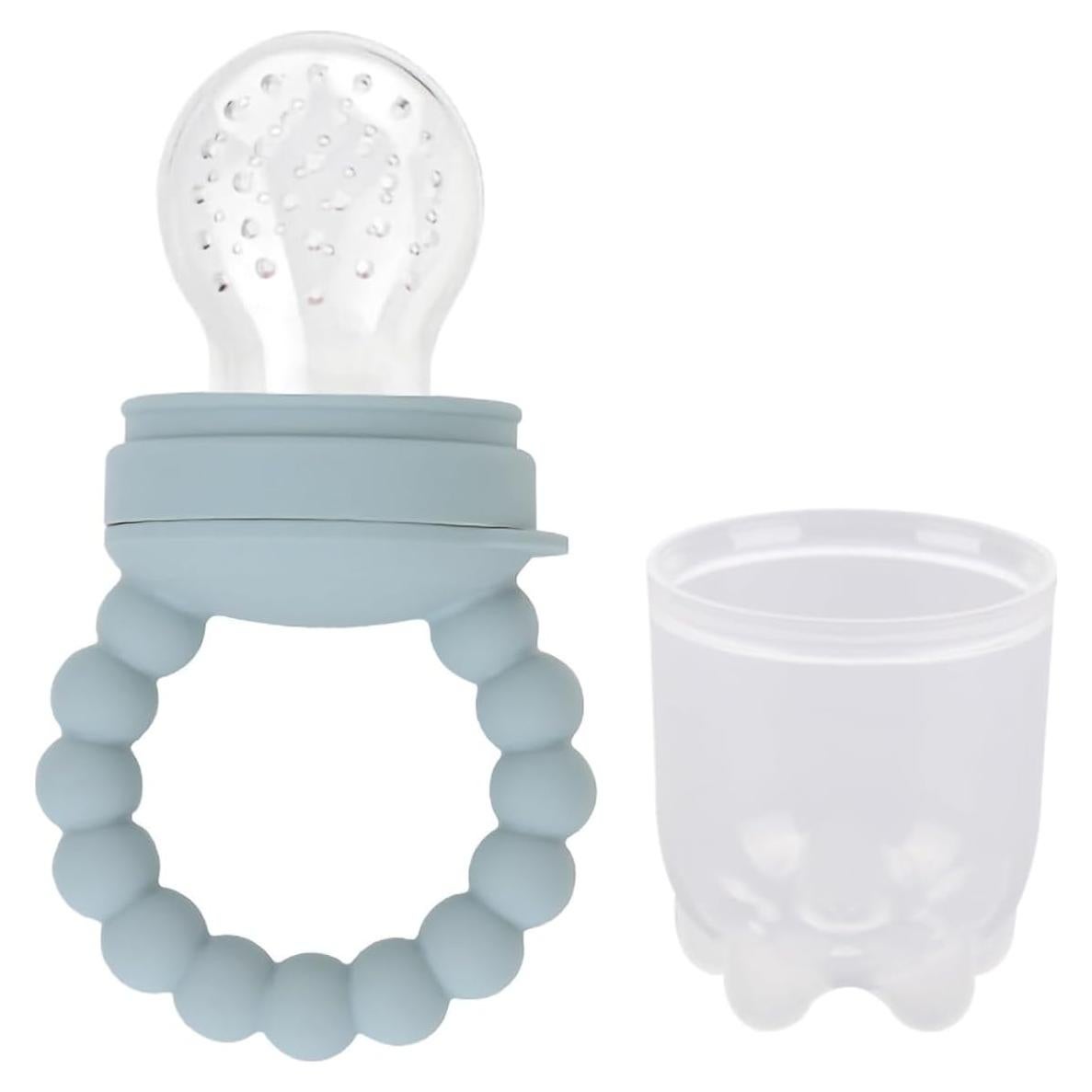 Chupete Alimentador de Frutas para Bebés Silicona Azul 10x5.5cm