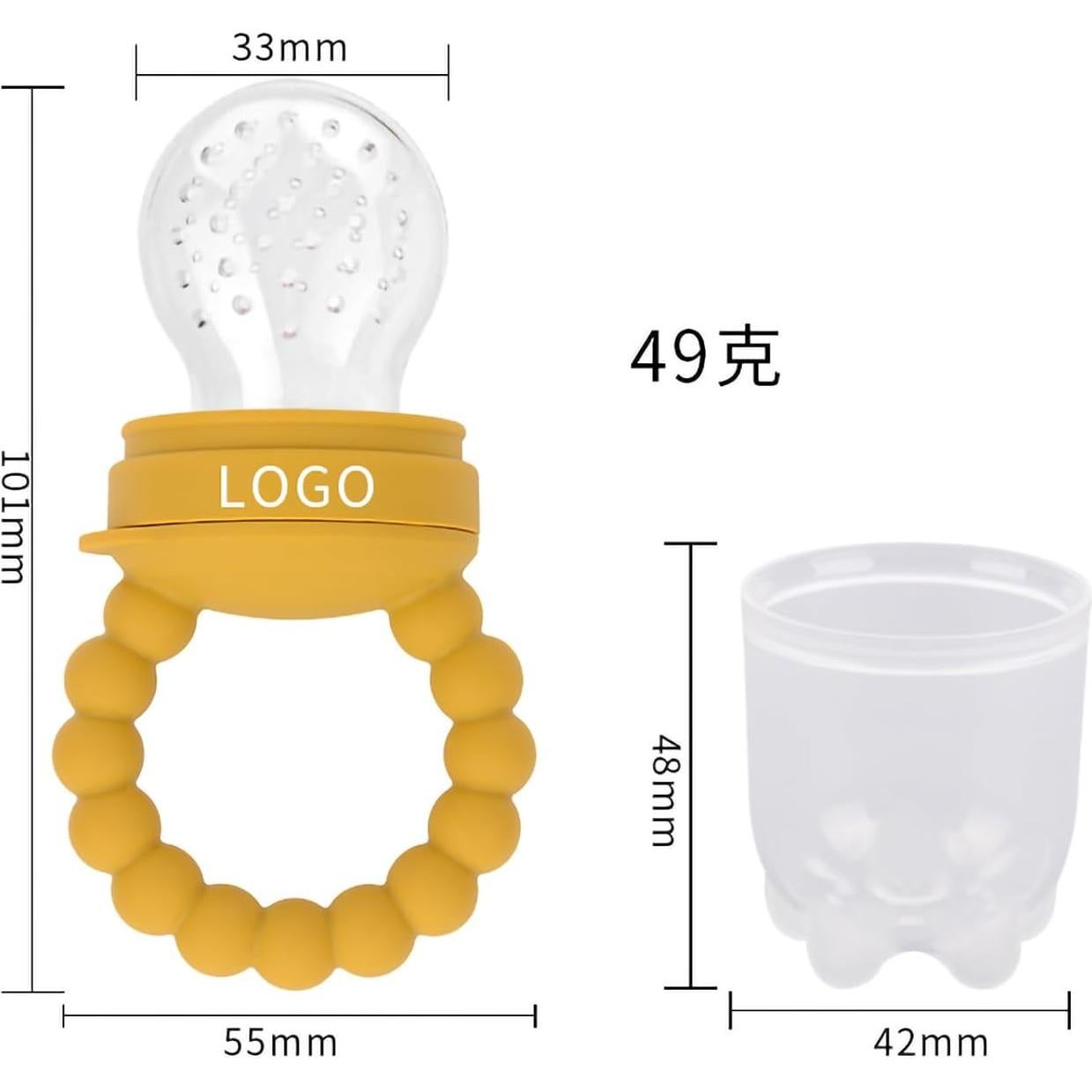 Chupete de Alimentación de Frutas para Bebés Silicona Amarillo