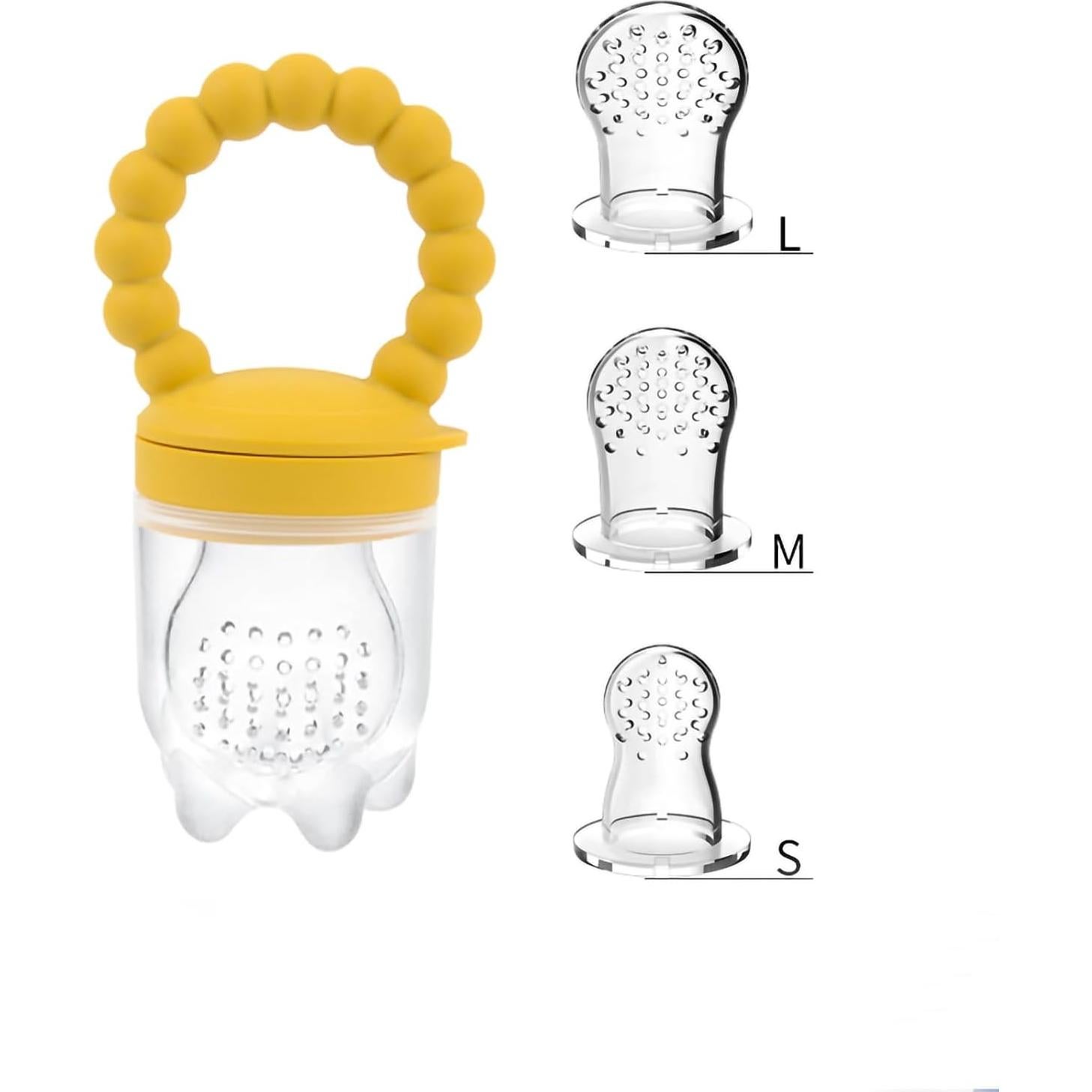 Chupete de Alimentación de Frutas para Bebés Silicona Amarillo