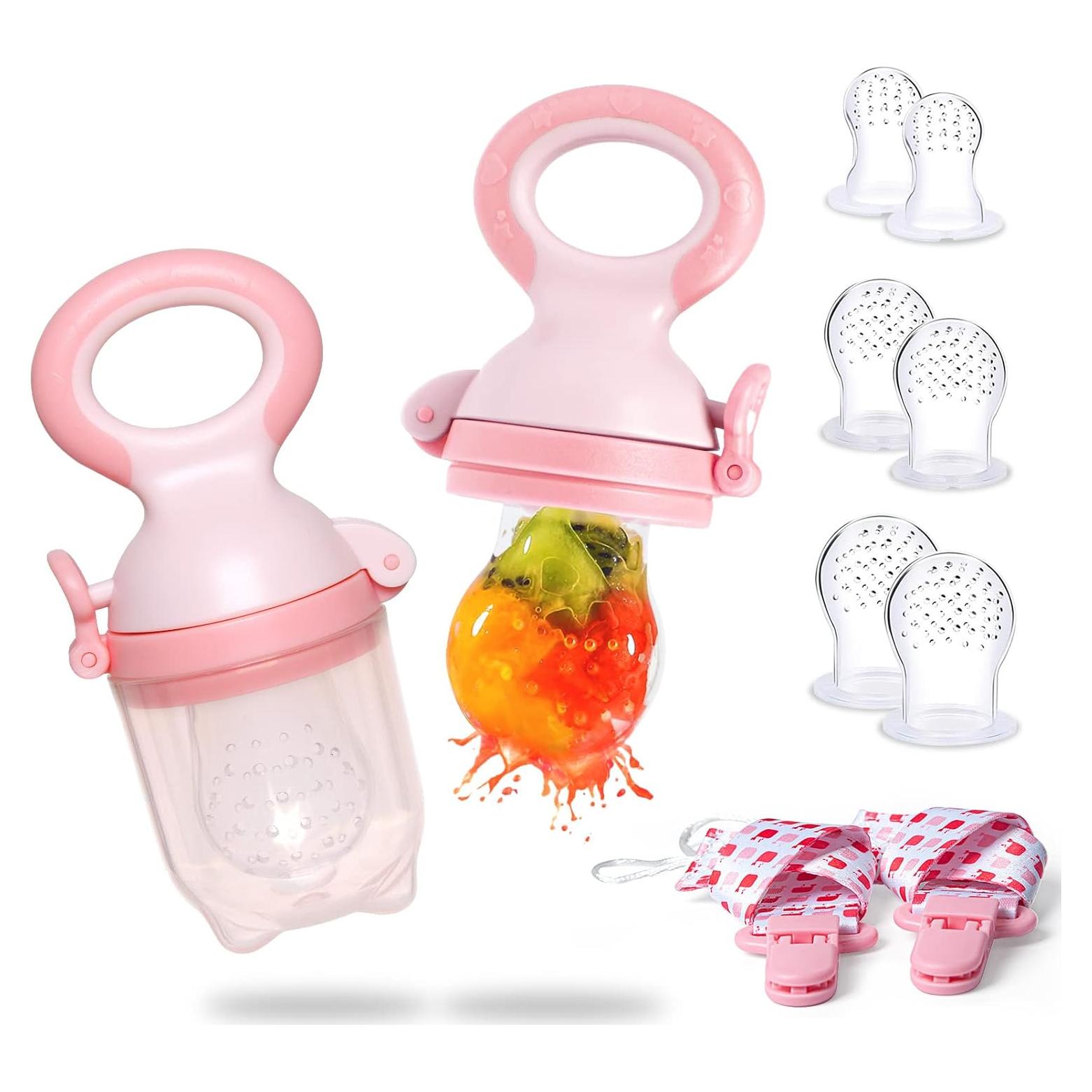 Alimentador de Frutas Termichy para Bebés - Silicona Rosa 10ml