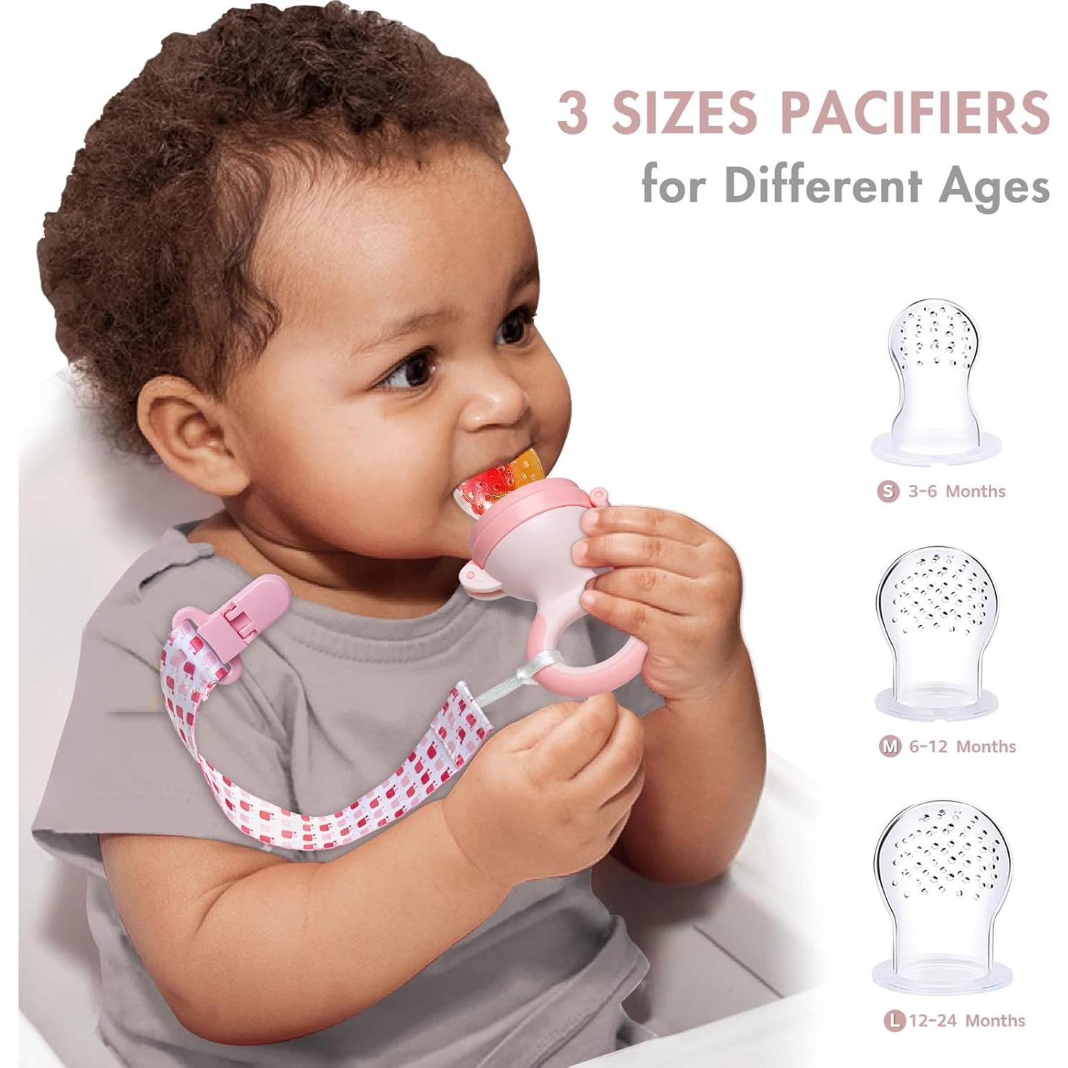 Alimentador de Frutas Termichy para Bebés - Silicona Rosa 10ml