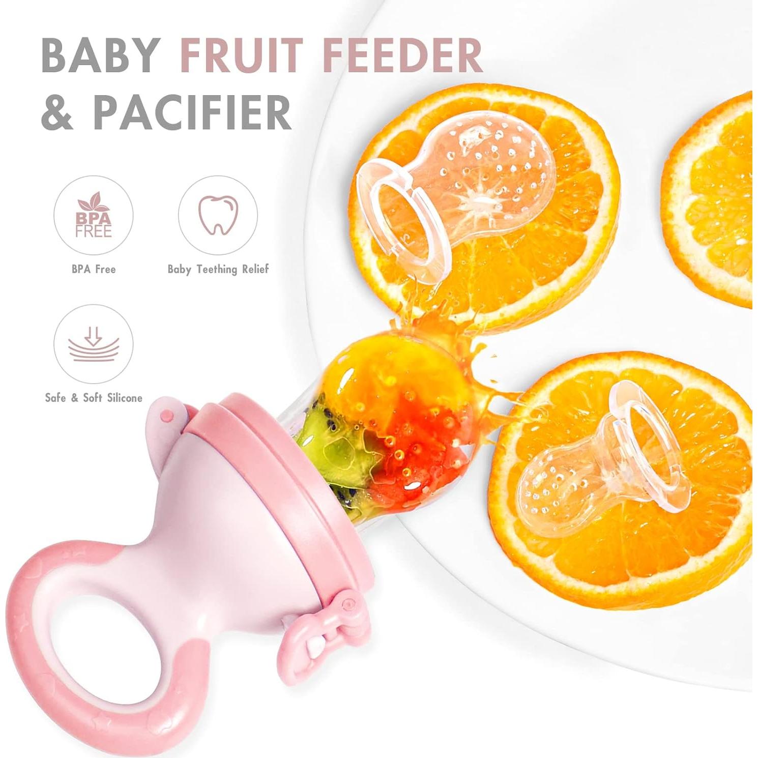 Alimentador de Frutas Termichy para Bebés - Silicona Rosa 10ml