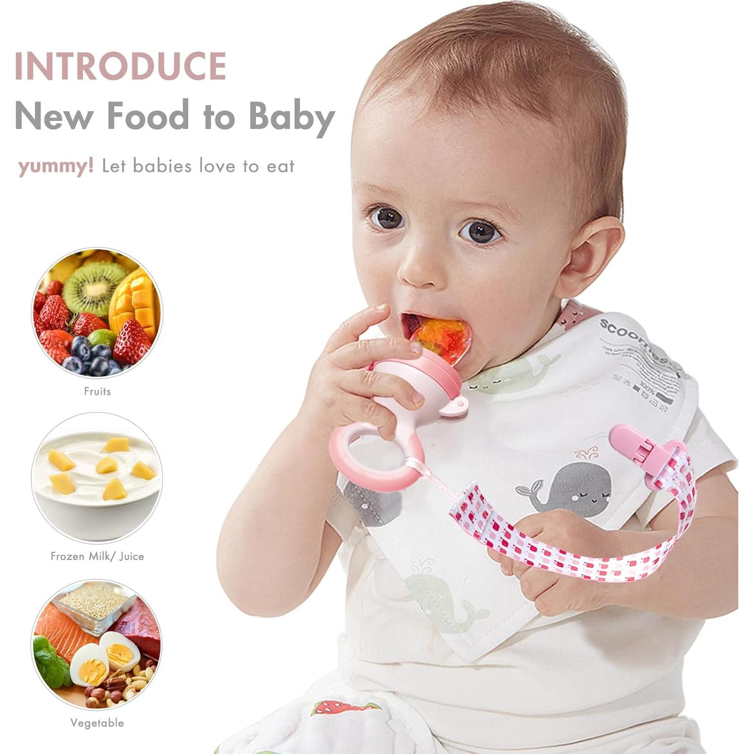 Alimentador de Frutas Termichy para Bebés - Silicona Rosa 10ml