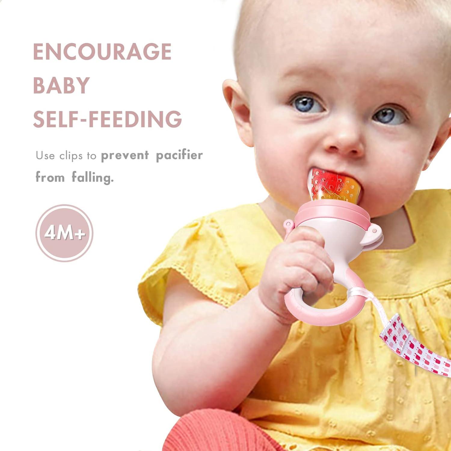 Alimentador de Frutas Termichy para Bebés - Silicona Rosa 10ml