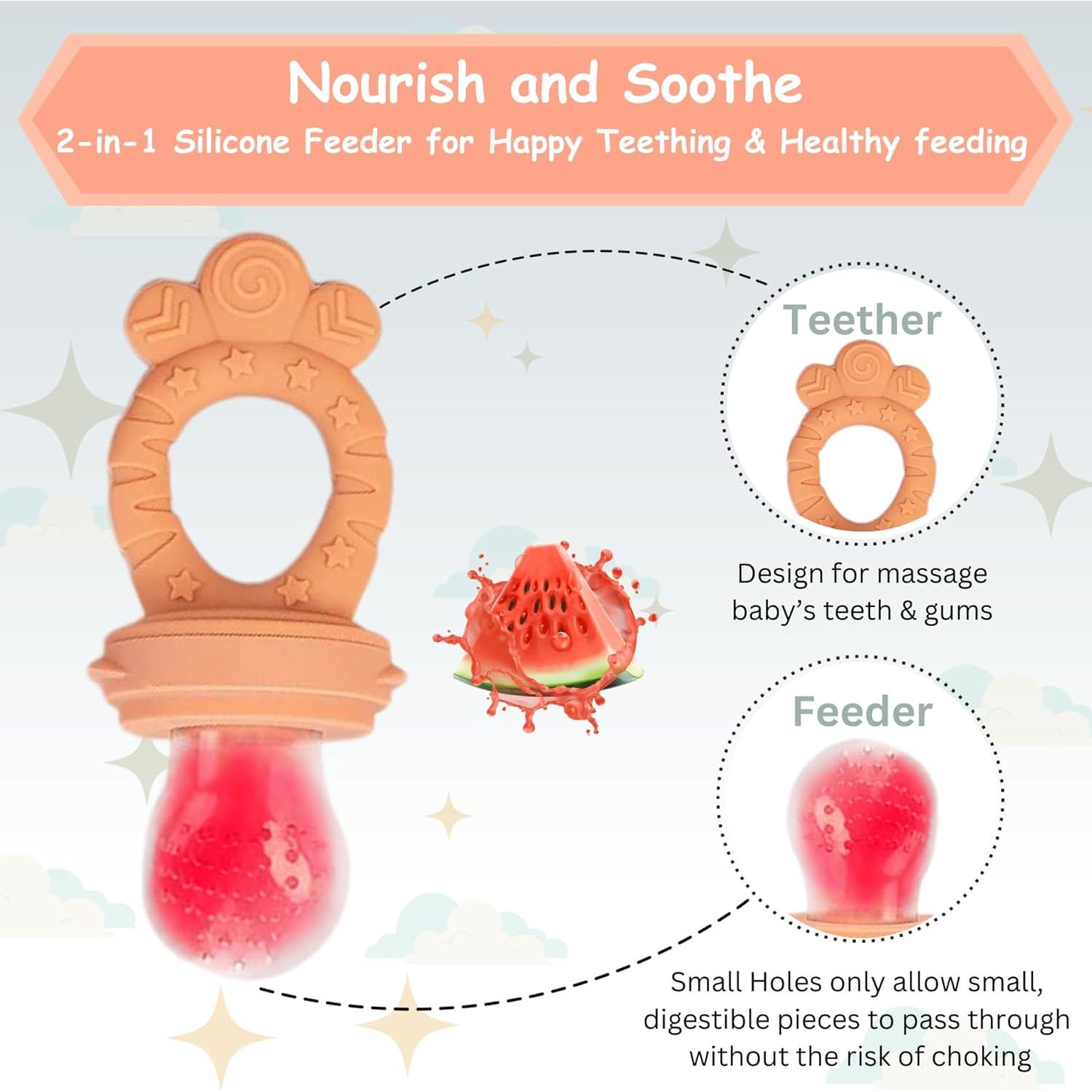 Alimentador de Silicona Minie Joo para Bebés - Antiahogo 9 Piezas