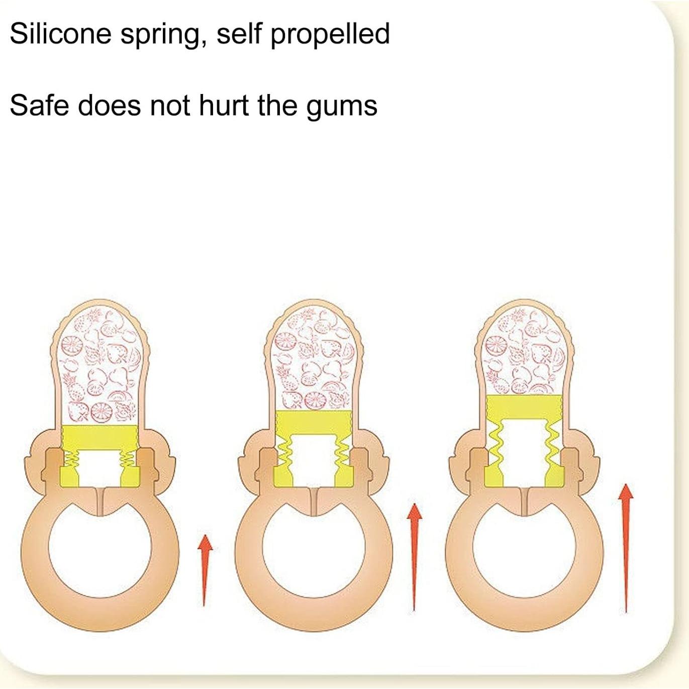 Chupete de Alimentación de Frutas Hilitand - 2 Piezas Silicona