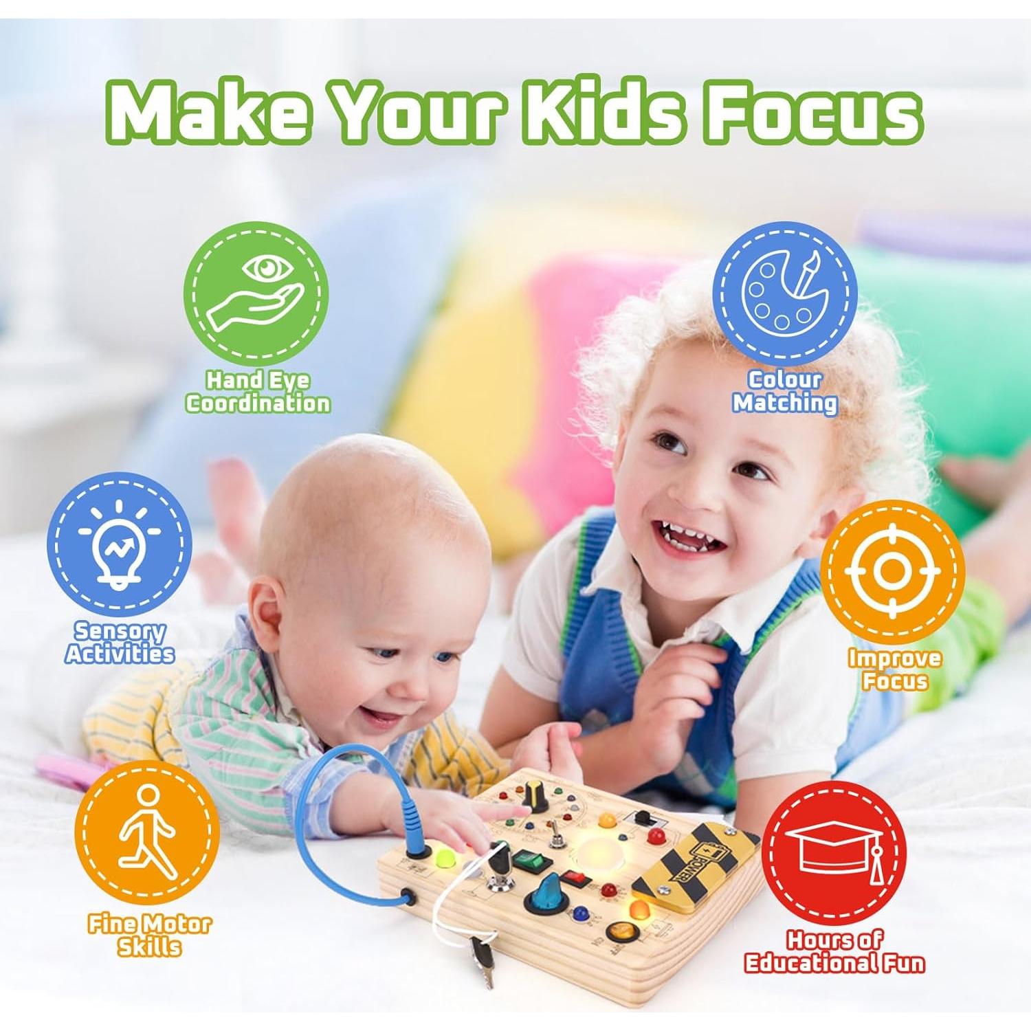 Tablero Ocupado Reloj de Alarma Montessori 10x20 cm para Niños