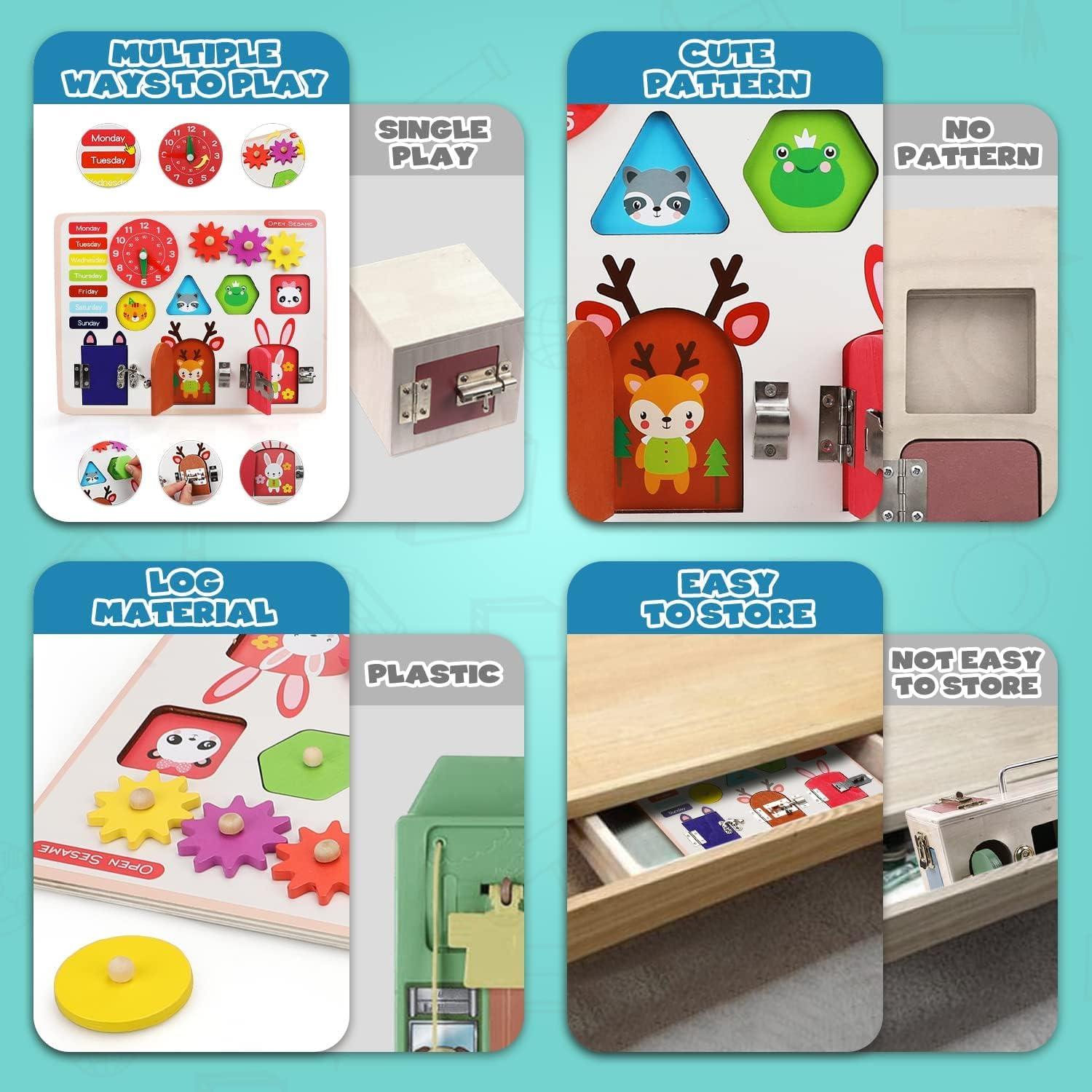 Tablero Ocupado Montessori TOY Life para Niños 1-3 Años