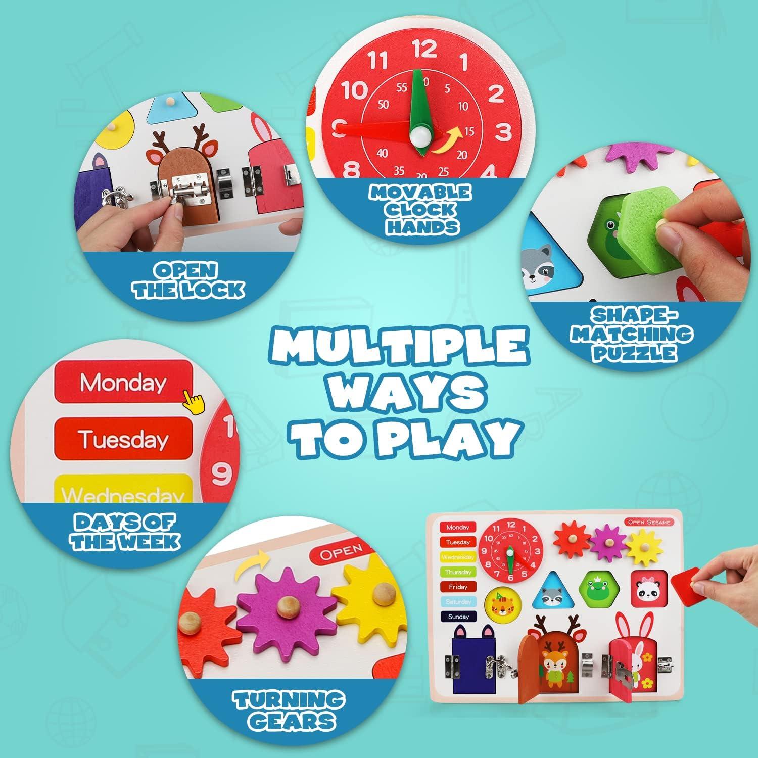 Tablero Ocupado Montessori TOY Life para Niños 1-3 Años
