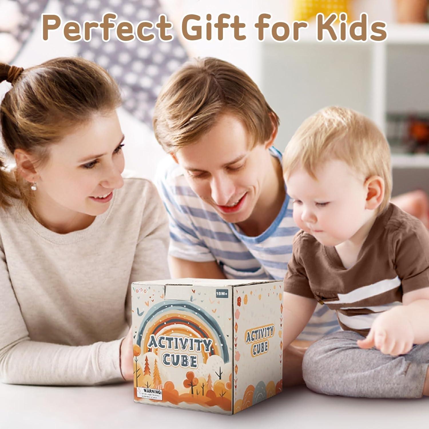 Cubo de Actividad Sensorial de Madera Vanplay 5 en 1 para Bebés