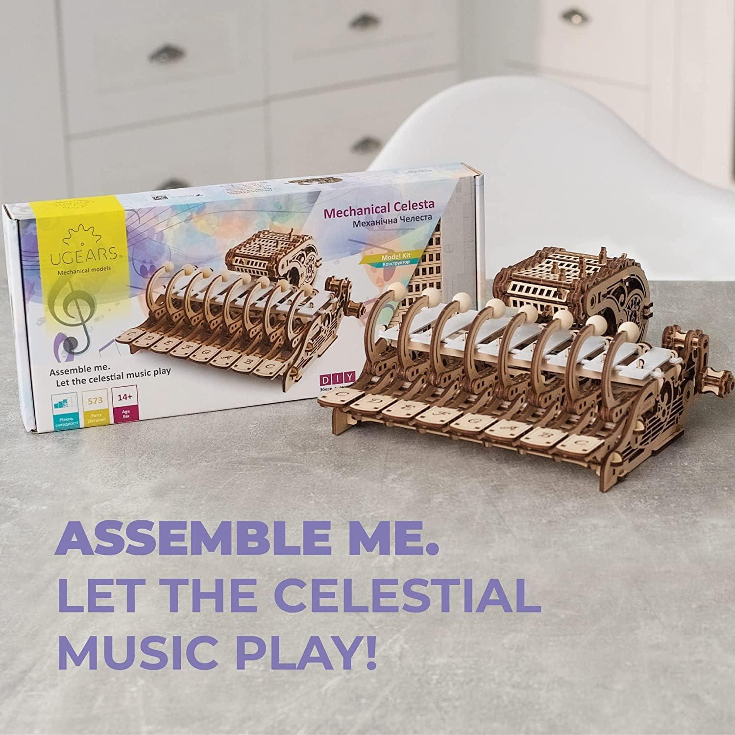 Rompecabezas 3D UGEARS Celesta Mecánica Musical - 573 Piezas